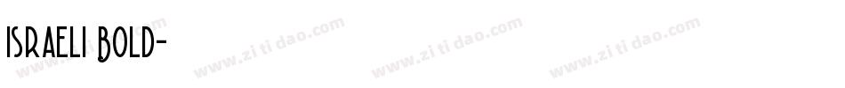 Israeli Bold字体转换